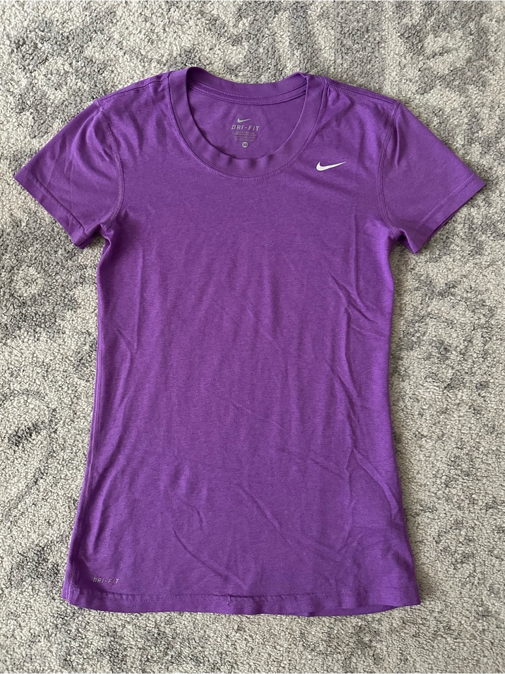 Nike Women’s Purple Dri-FIT Crew Neck Short Sleeve Tee